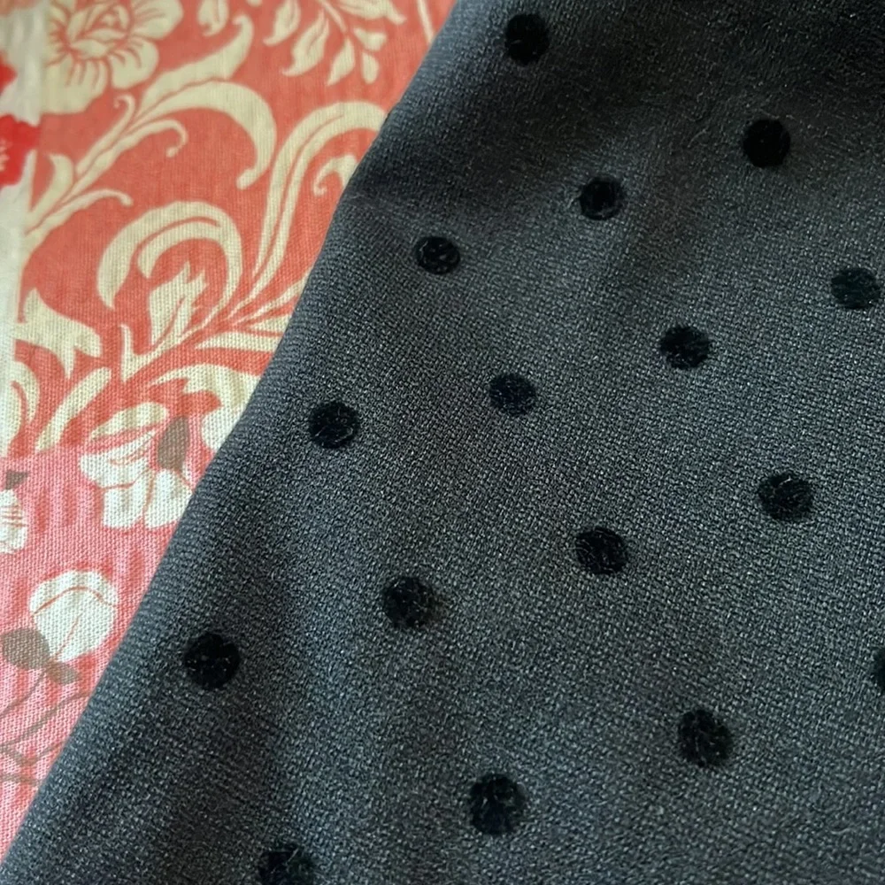 MADEWELL black Velvetdot skater mini skirt size 0 like new